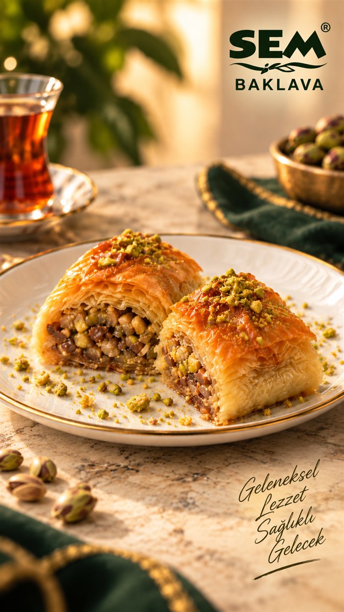 SEM Diyet Baklava tabak sunumu