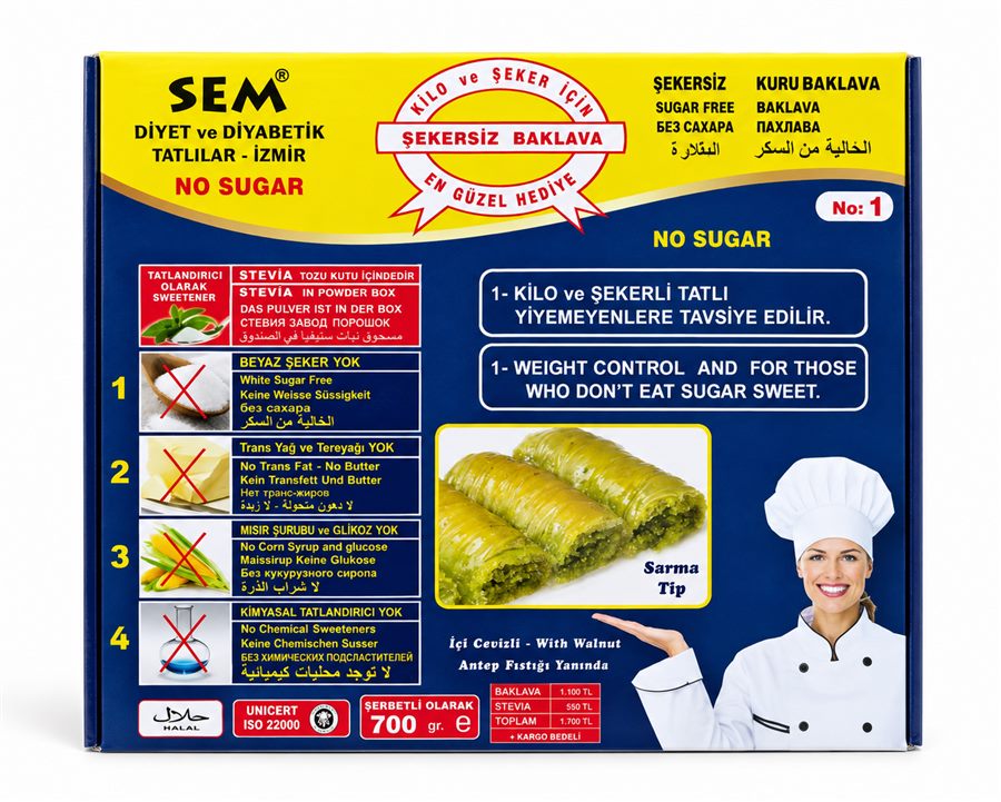 SEM Diyet Baklava kapalı kutu